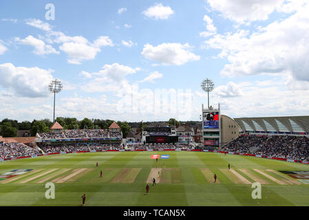 Allgemeine Ansicht der Aktion während der ICC Cricket World Cup group Phase Match an der Trent Brücke, Nottingham. Stockfoto