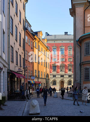 In Gamla Stan, Stockholm, Schweden Trångsund Stockfoto