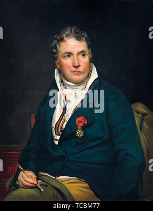 Jacques Louis David (1748–1825), Porträtgemälde in Öl auf Leinwand des Ateliers von Georges Rouget, um 1813 Stockfoto