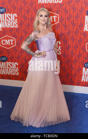 NASHVILLE, TENNESSEE - Juni 05: Julia Michaels besucht die2019 CMT Music Awards bei Bridgestone Arena am Juni 05, 2019 in Nashville, Tennessee. Foto: Nathan Cox für imageSPACE/MediaPunch Stockfoto