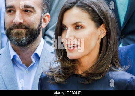 Madrid, Spanien. 06 Juni, 2019. Queen Letiiza nimmt an der jährlichen Sitzung des Verwaltungsrates der Studentenwohnheim im Studentenwohnheim in Madrid, Spanien am 6. Juni 2019. Juni 06, 2019. Credit: Jimmy Olsen/Medien Punch *** Keine Spanien***/Alamy leben Nachrichten Stockfoto