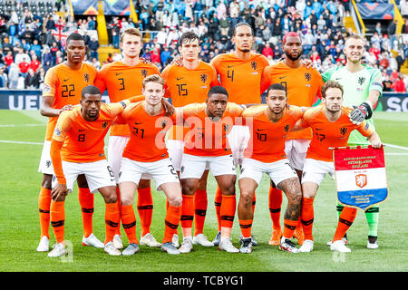 Guimaraes, Portugal. 06 Juni, 2019. GUIMARAES, 06-06-2019, Estadio D. Afonso Henriques, der UEFA Nationen League Halbfinale. Team Bild während des Spiels Niederlande - England Credit: Pro Schüsse/Alamy leben Nachrichten Stockfoto