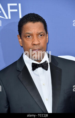 Los Angeles, USA. 6. Juni, 2019. LOS ANGELES, USA. : Denzel Washington am AFI Life Achievement Award Gala. Foto: Paul Smith/Alamy leben Nachrichten Stockfoto