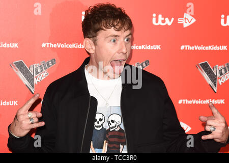 London, Großbritannien. 06 Juni, 2019. LONDON, GROSSBRITANNIEN. Juni 06, 2019: Danny Jones am Voice-Kids UK 2019 Photocall, London. Bild: Steve Vas/Featureflash Credit: Paul Smith/Alamy leben Nachrichten Stockfoto