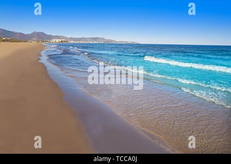 Serradal Strand in Grao de Castellon Spaniens am Mittelmeer.