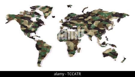 Grob Umrissen Weltkarte Auf Eine Kuche Wand Leopard Skin Stockfotografie Alamy