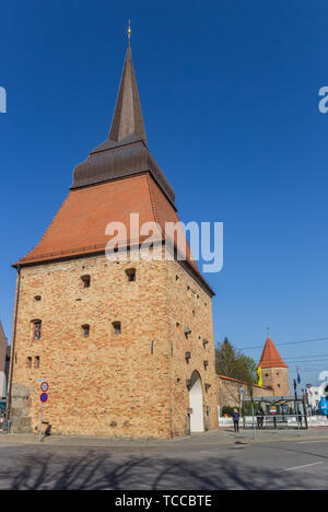 Historische Stadt Tor Steintor im Zentrum von Rostock, Deutschland Stockfoto