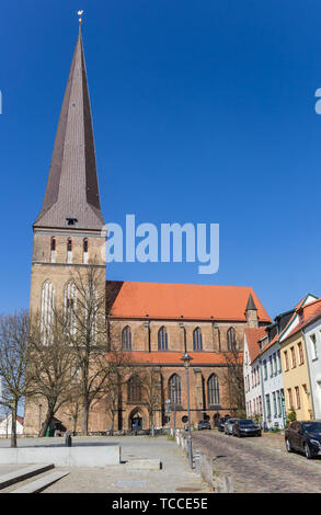 Historische Petrikirche Kirche in der Hansestadt Rostock, Deutschland Stockfoto