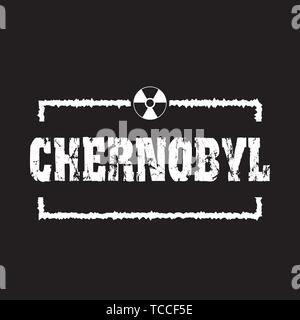Tschernobyl - Nie Wieder - Vector Illustration Design für Banner, T Shirts, Grafiken, Mode druckt, Slogan-T-Stücke, Aufkleber, Karten, Poster und andere Stock Vektor