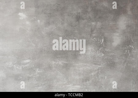 Textur von grauem Beton. Dekorativen Putz an der Wand. Grau Textur. Stockfoto