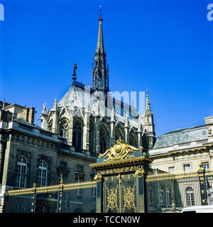 La Sainte Chapelle, Heilige Kapelle, Palais de Justice, Gesetze Hof Golden Gateway, Paris, Frankreich, Europa, Stockfoto