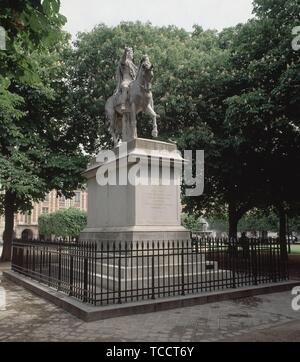 ECUESTRE ESTATUA DE LUIS XIII REALIZADA EN 1829. Autor: DUPATY LOUIS/CORTOT JEAN PIERRE. Ort: PLAZA DE VOSGES. Frankreich. Ludwig XIII. von Frankreich. Stockfoto