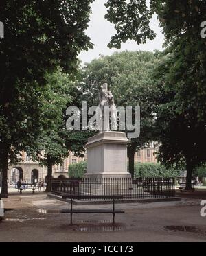 ECUESTRE ESTATUA DE LUIS XIII REALIZADA EN 1829. Autor: DUPATY LOUIS/CORTOT JEAN PIERRE. Ort: PLAZA DE VOSGES. Frankreich. Ludwig XIII. von Frankreich. Stockfoto