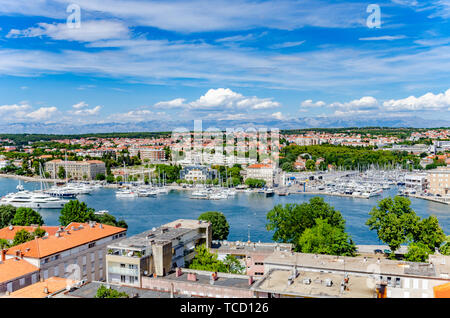 Zadar Stadt vom Turm. Dalmatien. Kroatien. Stockfoto