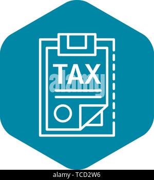 Steuercheckliste Symbol, outline Style Stock Vektor