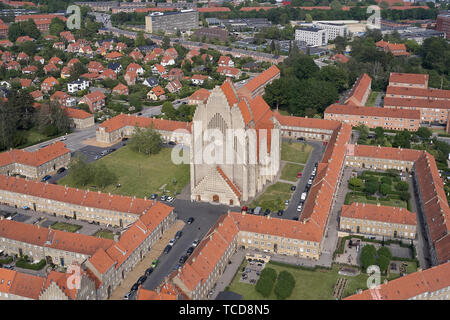 Grundtvigs Kirche im Stadtteil Bispebjerg von Kopenhagen in Dänemark entfernt Stockfoto
