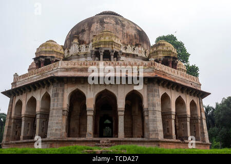 Das Grab von Mohammed Schah Mubarak Khan - Ka-Gumbaz, Lodi Gardens, New Delhi, Indien. Stockfoto