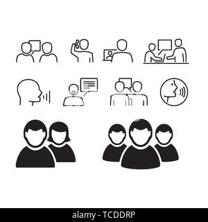 Business Icons einstellen. Symbole für Wirtschaft, Management, Finanzen, Strategie, Marketing. Stock Vektor