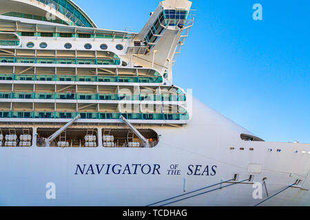 Der Bogen der Navigator of the Seas Stockfoto