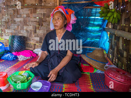 Portrait von Pao Stamm Frau im Shan Staat Myanmar Stockfoto