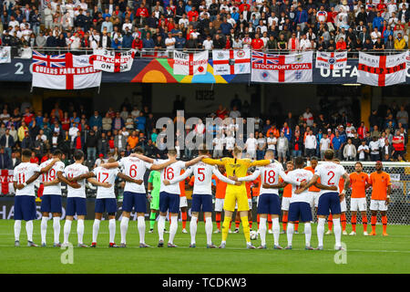 Vom 6. Juni 2019 Guimarães, Portugal Fußball-Nationen Liga - Niederlande gegen England Halbfinale UEFA Nationen Liga 2019 Stockfoto