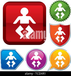 Vector Illustration. Setzen Sie glänzende Symbol Serie auf den Schaltflächen. Stock Vektor