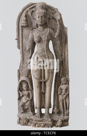 Archäologische Skulptur von Tara erscheint als ein weiblicher Bodhisattva im Mahayana Buddhismus, und als weibliche Buddha im Vajrayana Buddhismus Stockfoto
