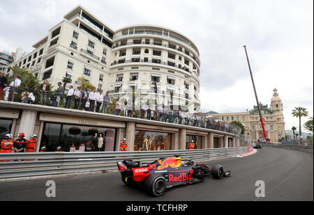 Red Bull Max Verstappen während der 2019 beim Grand Prix von Monaco auf dem Circuit de Monte Carlo, Monaco Stockfoto