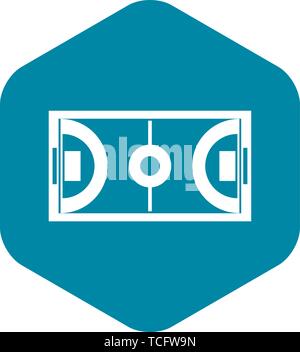 Futsal oder Hallenfußball Feld Symbol, einfachen Stil Stock Vektor