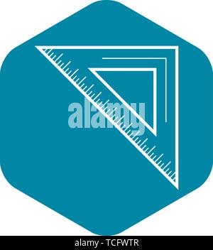 Schule Winkel, Lineal, outline Style Stock Vektor