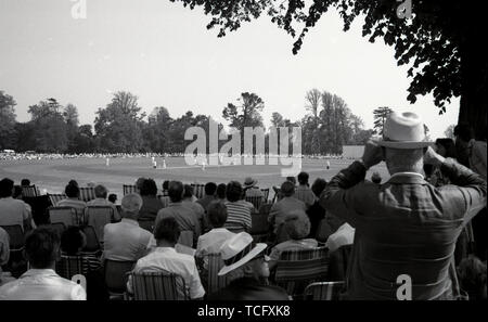 In Uxbridge Middlesex CCC Cricket 1990 Allgemeine Aussicht auf die Anlage Foto von Tony Henshaw Stockfoto