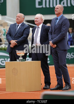 Paris, Frankreich. 07 Juni, 2019. Rod Laver (AUS), erhält Tribut in Roland Garros 2019 in Paris, Frankreich, statt. (Foto: Andre Chaco/Fotoarena) Credit: Foto Arena LTDA/Alamy leben Nachrichten Stockfoto