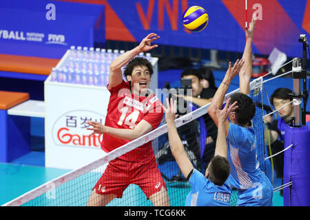 Musashino Wald Sport Plaza, Tokio, Japan. 7. Juni 2019. Yuki Ishikawa (JPN), 7. JUNI 2019 - Volleyball: FIVB Volleyball Nationen Liga 2019 Männer in Tokio zwischen Japan 3-0 Argentinien an der Musashino Wald Sport Plaza, Tokio, Japan. Credit: YUTAKA/LBA SPORT/Alamy leben Nachrichten Stockfoto