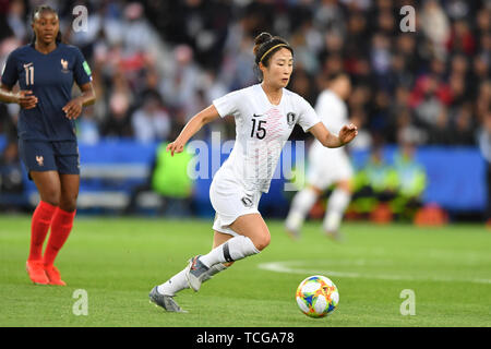 Paris, Frankreich. Juni, 2019., 07.06.2019, Paris (Frankreich), Fußball, FIFA Frauen-WM 2019, Ero Opener, Frankreich - Südkorea, FIFA-Bestimmungen verbieten die Verwendung 07 DER FOTOGRAFIE BILDSEQUENZEN UND/ODER QUASI-VIDEO. | Verwendung der weltweiten Kredit: dpa Picture alliance/Alamy leben Nachrichten Stockfoto