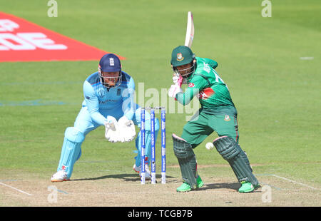 CARDIFF, Wales. 08. JUNI 2019: Mushfiqur Rahim von Bangladesch batting während des England v Bangladesch, ICC Cricket World Cup Match, in Cardiff Wales Stadium, Cardiff, Wales. Credit: Cal Sport Media/Alamy leben Nachrichten Stockfoto