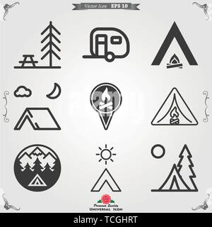 Einfache camping Symbol. Universal camping Symbole für Web und mobile UI Stock Vektor