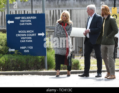 Pamela Anderson Visits Julian Assange In HMP Belmarsh Prison. Woolwich. London.Uk. Heute. 07/05/19 Mit: Pamela Anderson, kristinn Hrafnsson Wo: London, Großbritannien Wann: 07. Mai 2019 Credit: Steve Finn/WANN Stockfoto