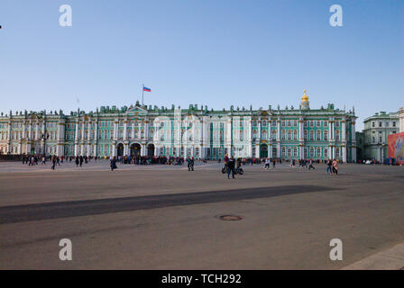 Der Winterpalast von Peter dem Ersten, Teil der staatlichen Eremitage, Sankt Petersburg, Russland Stockfoto