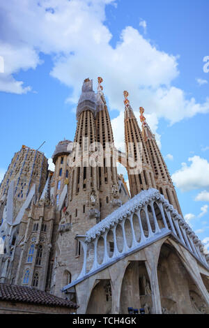 BARCELONA, SPANIEN - 20. September 2017: Barcelona ist die Hauptstadt und größte Stadt in Katalonien, Spanien. Barcelona ist ein Verkehrsknotenpunkt, der mit dem Port von B Stockfoto