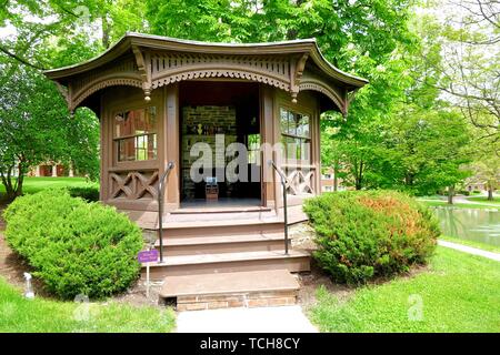 Mark Twain-Studie. Die achteckige Studie, jetzt am Elmira College Campus ist wo Twain viele seiner berühmtesten Werke schrieb. Stockfoto