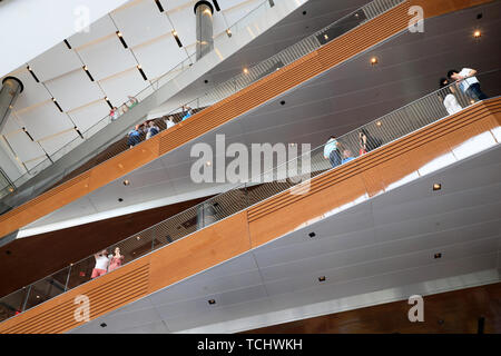 Innenansicht von Hudson Yards Einkaufszentrum. Midtown Manhattan, New York City, USA. Stockfoto