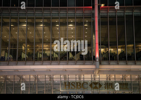 Central, Hongkong, China, 20., Januar 2019: Die HSBC Gebäude. Stockfoto