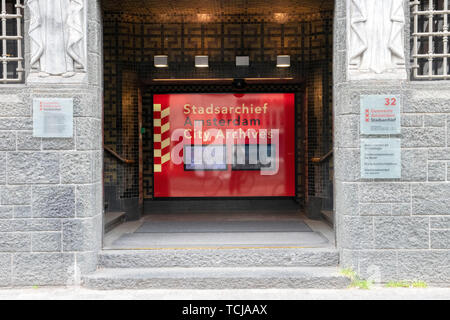 Amsterdam City Archive Gebäude in Amsterdam Die Niederlande 2019 Stockfoto