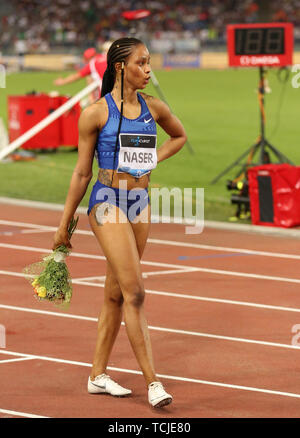 Rom, Italien, Juni 06: Salwa Eid Naser von Bahrain konkurriert in der Frauen 400 m Fall während der iaaf Diamond League 2019 Golden Gala Pietro Mennea in Rom Stockfoto