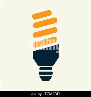 Cfl-Lampe Vektor icon Abbildung Stock Vektor