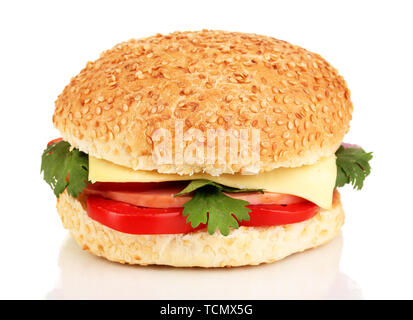 Appetitlich sandwich isoliert auf weißem Stockfoto