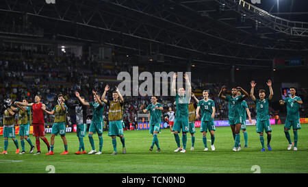 Letzte Jubel. GES/Fußball/Europäischen Qualifier: Belarus - Deutschland, 08.06.2019 Fußball: Europäische Qualifier: Belarus gegen Deutschland, Minsk, Juni 8, 2019 | Verwendung weltweit Stockfoto