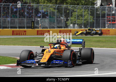 8. Juni 2019, Circuit Gilles Villeneuve, Montréal, Quebec, Kanada; Formel 1 Grand Prix von Kanada, Qualifying, McLaren, Lando Norris Stockfoto