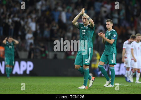 Letzte Jubel: Niklas Suele (Deutschland). GES/Fußball/Europäischen Qualifier: Belarus - Deutschland, 08.06.2019 Fußball: Europäische Qualifier: Belarus gegen Deutschland, Minsk, Juni 8, 2019 | Verwendung weltweit Stockfoto