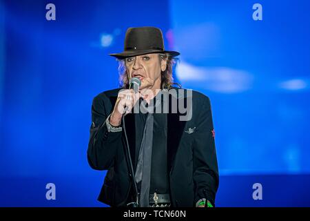 07.06.2019, Udo Lindenberg, die Deutsche kult Sänger, Musiker, Komponist, Panik Rocker, Schriftsteller und Maler auf seiner LIVE 2019 Tour in der Mercedes-Benz-Arena in Berlin. | Verwendung weltweit Stockfoto